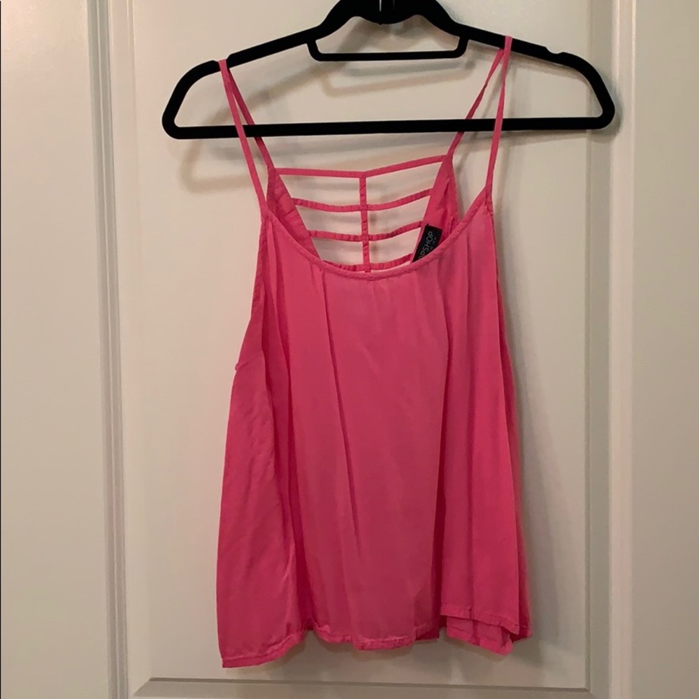 Top shop pink top with back detail